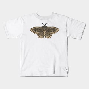 Brown Simplistic Moth Kids T-Shirt